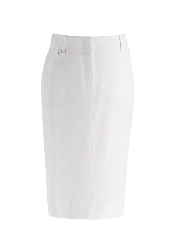 JACQUEMUS Pre-Loved White Le Jupe Midi 'BARI' Skirt