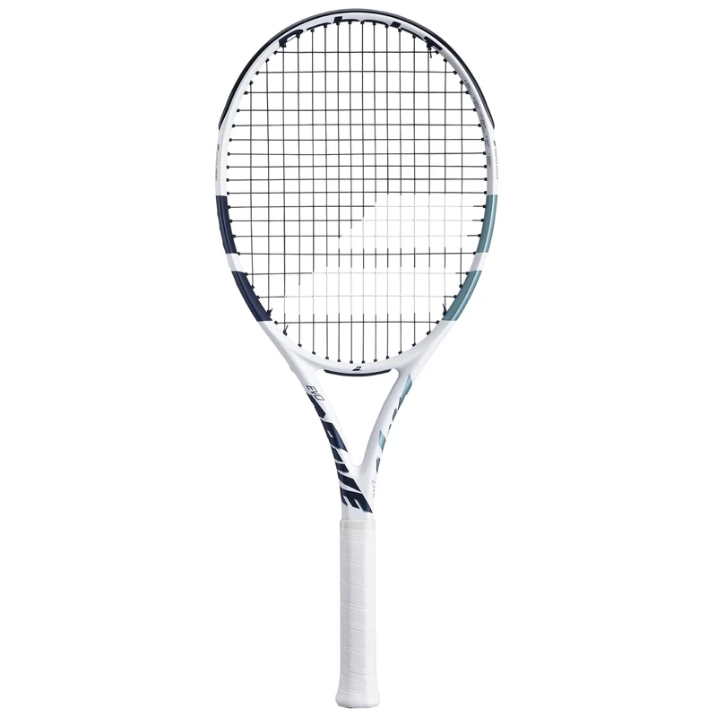 Babolat, Tennis Racket Evo Drive Lite Grip 1, White/Blue, Lightweight Graphite Frame, 16x19 Stringing Plan, for Intermediate to Confirmed Players, Suitable for Transitional Juniors