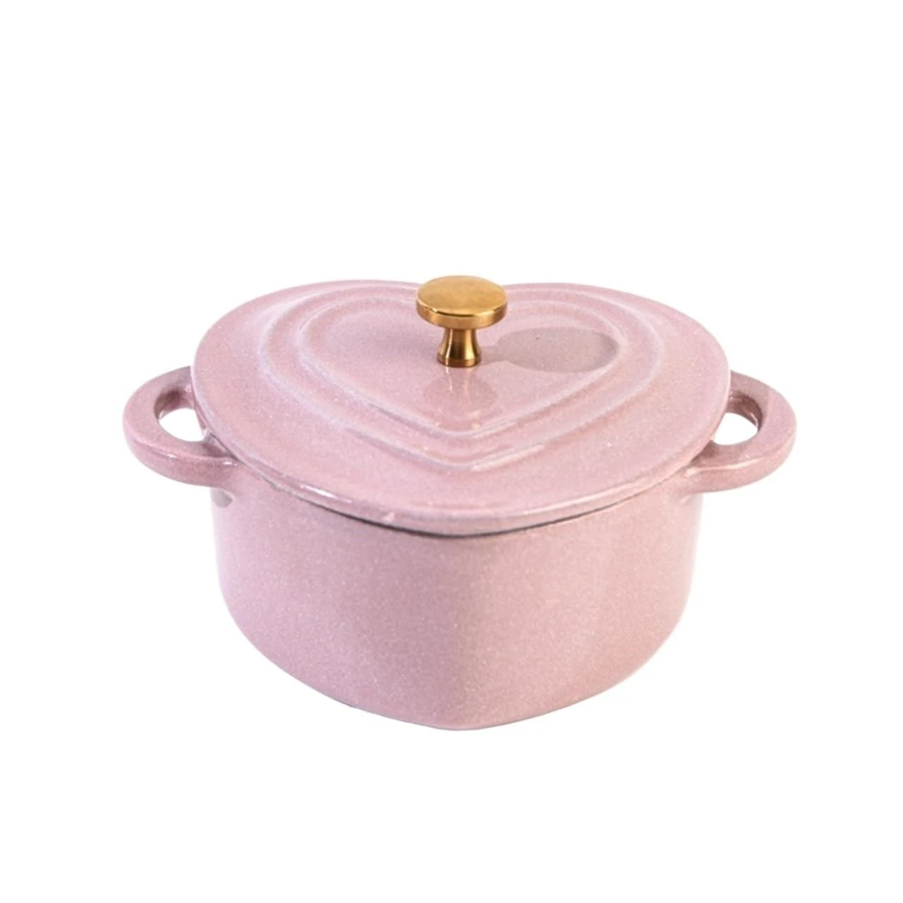 YAOHY Enameled Cast Iron Dutch Oven Casserole Induction Cooker, Kitchen Cooking For Cast Iron Pot, Sourdough Bread Baking Dutch Oven(Pink,HEART SHAPE_350ML)