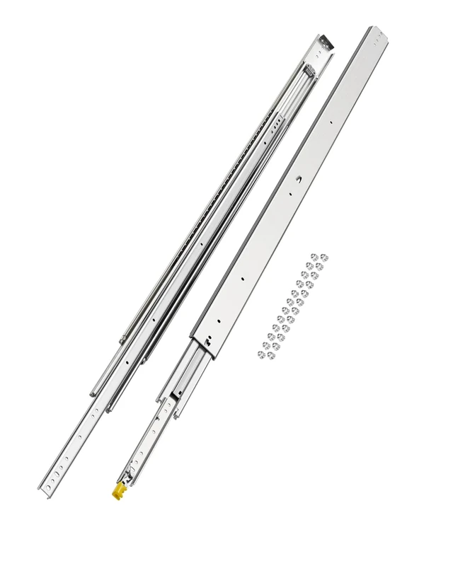 VEVOR 1 Pair Full Extension Drawer Slides 16 18 20 24 30 35 37.4 59 24 32 36 40 48 60 in, 500 lbs Load Capacity Locking Drawer Slides, Ball Bearing with Lock Side Mount Drawer Slide Rail