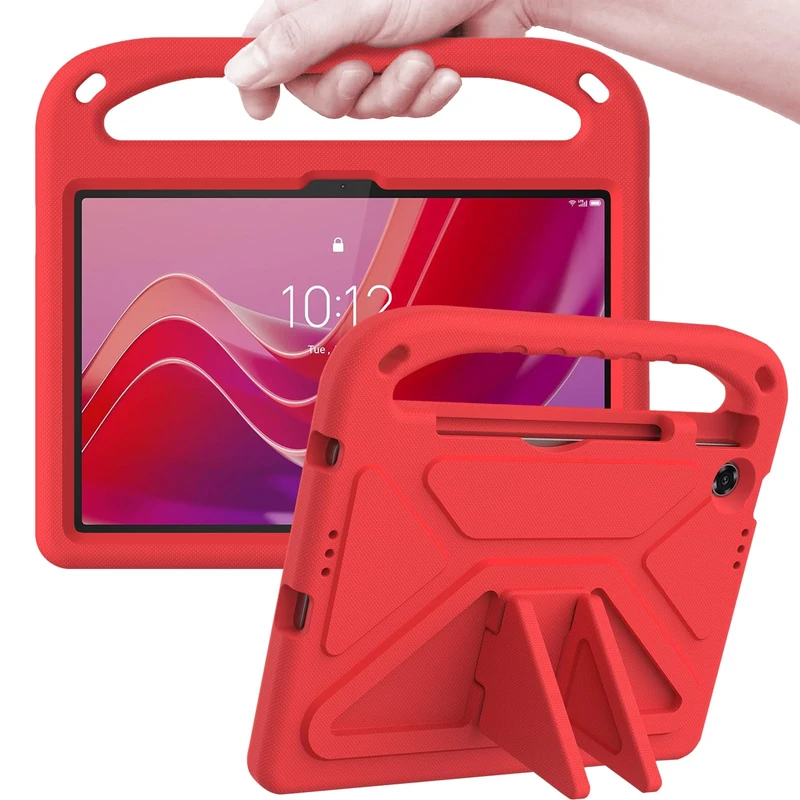 ATOOZ for Lenovo Tab 10.1 2025 Case, Kids Cover With Shockproof Handle Stand for Lenovo Tab 10.1inch (TB311XU / TB311FU) Tablet (Red)