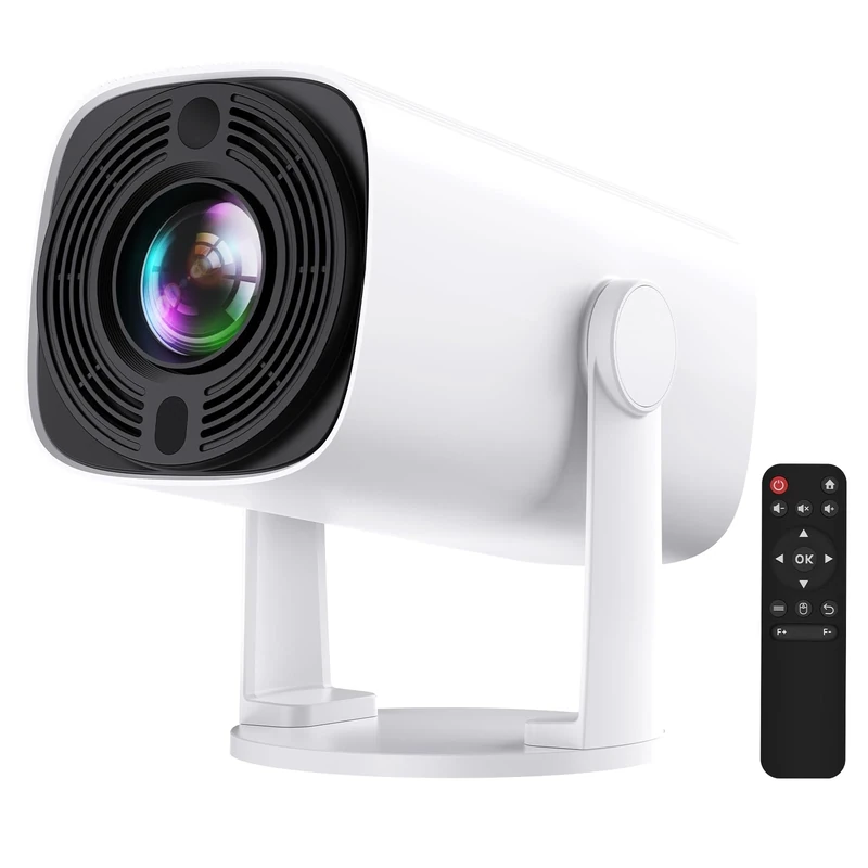 4K Mini Projector with WiFi 6 and Bluetooth 5.2 - Auto Keystone Smart Device Compatible for Laptop