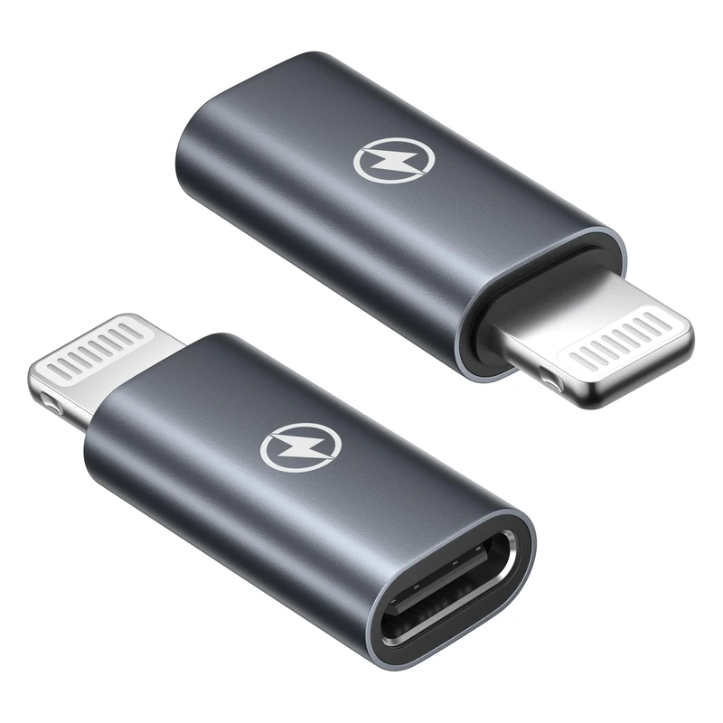 USB C to Lightning Adapter 2Pack, PD 36W Fast Charging USB C Female to Lightning Male Adapter for iPhone 14 13 12 11 Pro Max/XS/X/8/7/SE/iPad/iPod/AirPods, USBC to iPhone adapter Type C to lightning