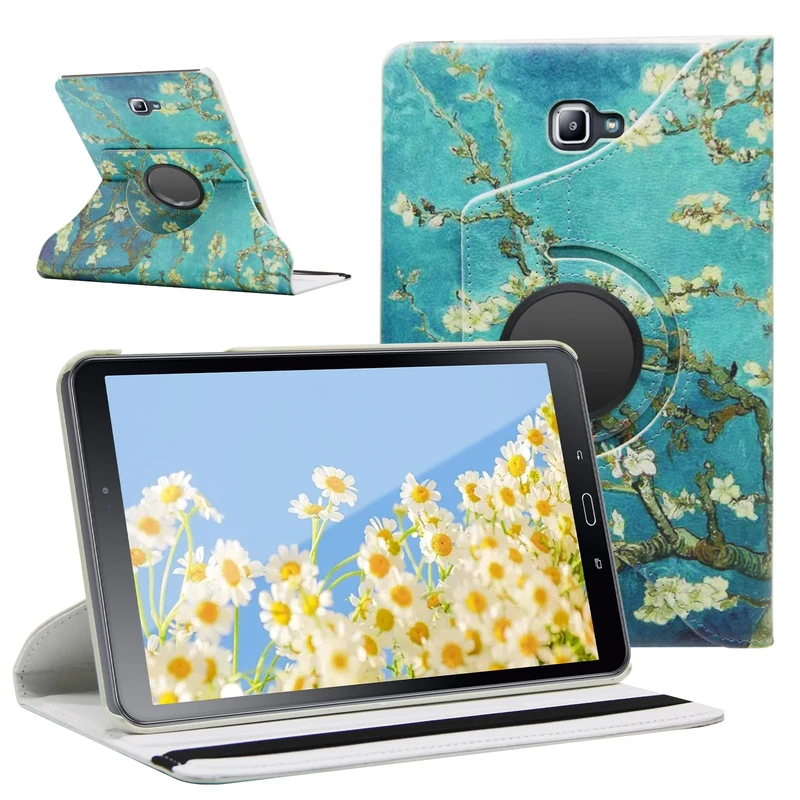 SWEIMEN Rotating Case for Samsung Galaxy Tab A 10.1 2016 (SM-T580/T585) Tablet Protective Cover with Automatic Wake-Up Rotation Shell for Galaxy Tab A6 10.1