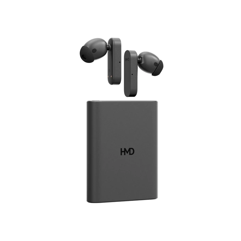 HMD Amped Buds Wireless Bluetooth In-Ear Headphones with Integrated Power Bank (Hybrid ANC, ENC, Up to 95 Hours Playback Time, USB-C, IP54) Black