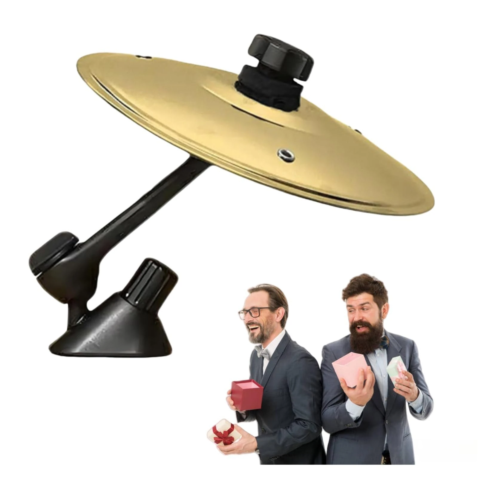 Ryfpdml Car Crash Cymbal, Car Cymbal Air Vent, 360° Rotating Easy Installation Make Your Driving More Fun Cymbal Air Vent With Musical Crash Cymbal Music Lovers, Travel Gift for All (Gold)