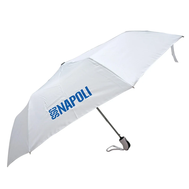 SSC NAPOLI White, Unisex Adult Pocket Umbrella, One Size
