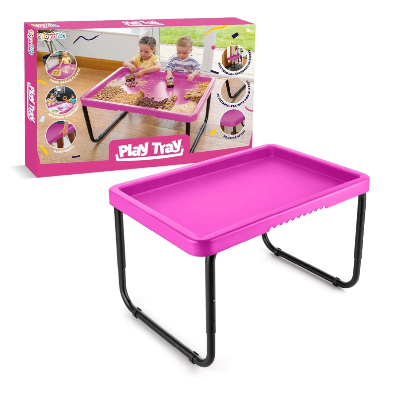 Play Tray Activity Table for Kids, Sensory Play Tray, Kids Messy Play, Water and Sand Play Table, Outdoor and Indoor Use