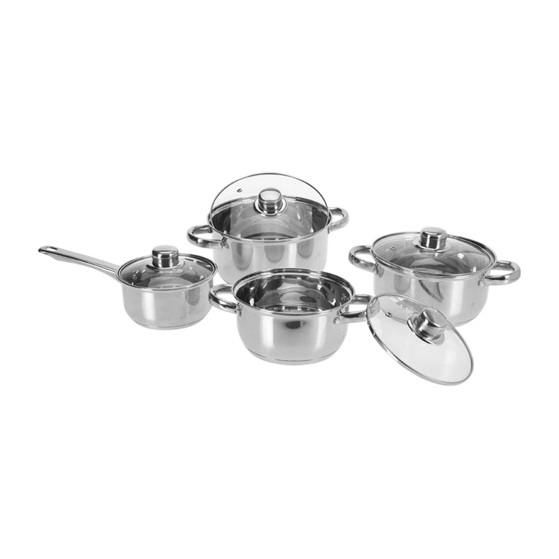 Well Home 8Pcs Stainless Steel Cookware Set with Encapsulated Bottom - Image 1