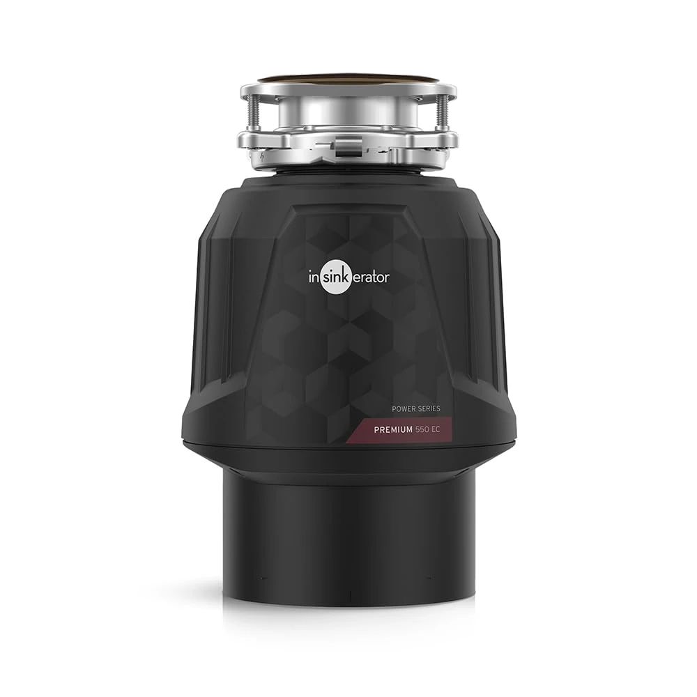 InSinkErator Premium 550 EC Food Waste Disposal Unit for Sink Use with Air Switch - Kitchen Sink Accessories, Gadgets - 20.9 x 20.9 x 31.2 cm - Black