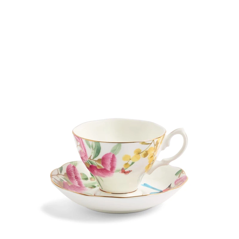 Royal Albert Miranda Kerr Australiana Teacup & Saucer White