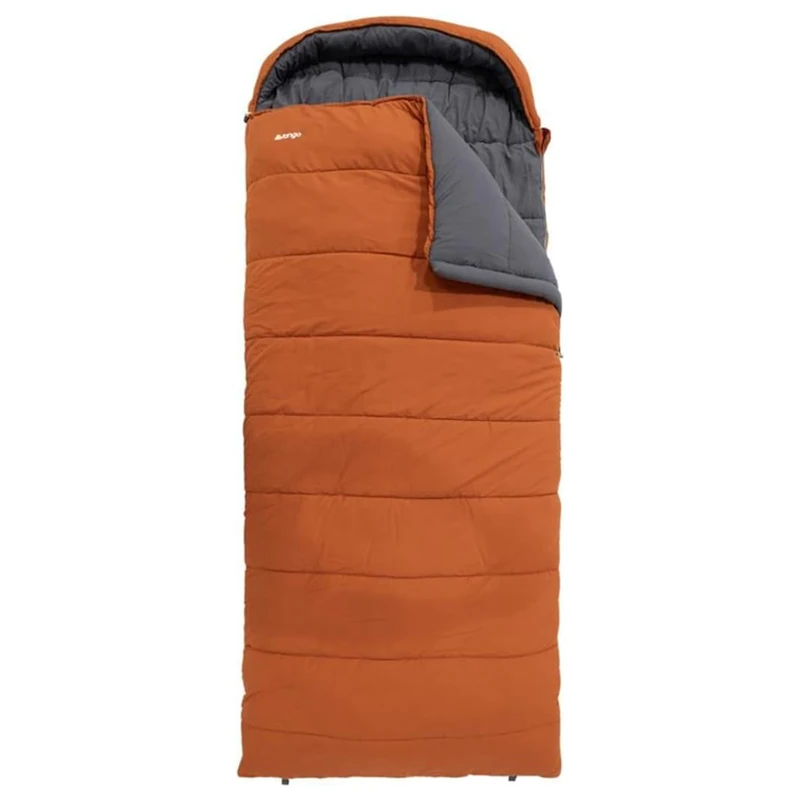 Vango Stellar Grande XL Square Sleeping Bag with Shaped Hood, Insulated, Soft Smooth Polair Lining and Shell, Zip Guard, Double Layer Construction for Extra Warmth 3 Season