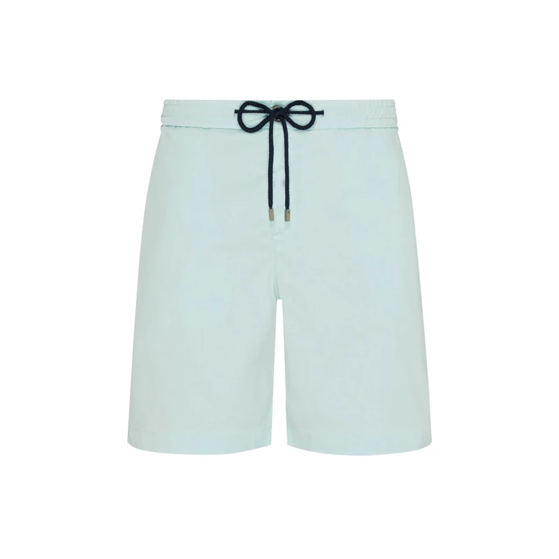 Vilebrequin, Tencel and Cotton Bermuda Shorts Satin, 34, Pacific