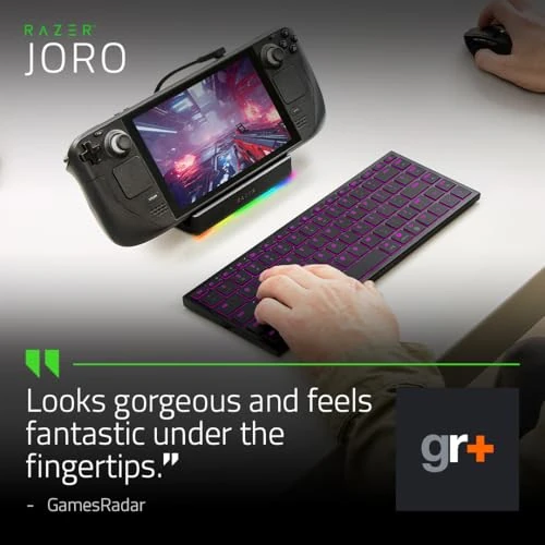 Razer Joro Portable Keyboard - Compact Backlit Wireless Keyboard - Bluetooth - WiFi - Low Profile - USB-C - Compatible with Apple MacOS & iOS - Windows PC - French AZERTY Keyboard | Black