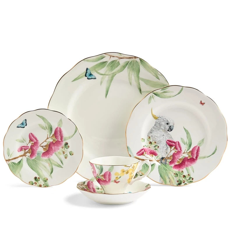 Royal Albert Miranda Kerr Australiana Dinnerware Set WHT 5PCS