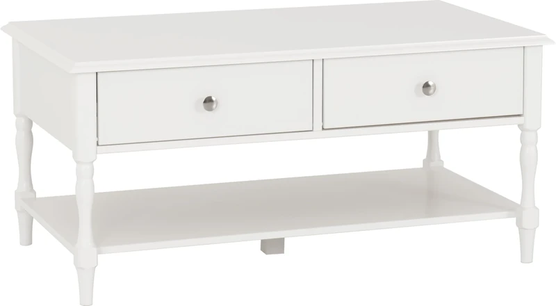 Seconique Stratford 2 Drawer Coffee Table in White