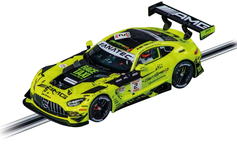 Carrera Evolution 20027819 Mercedes-AMG GT3 Evo Getspeed, No.2 24H Spa 2024 I 1:32 Scale Slot Car I With Working Front & Rear Lights I Suitable For Ages 8 Years+