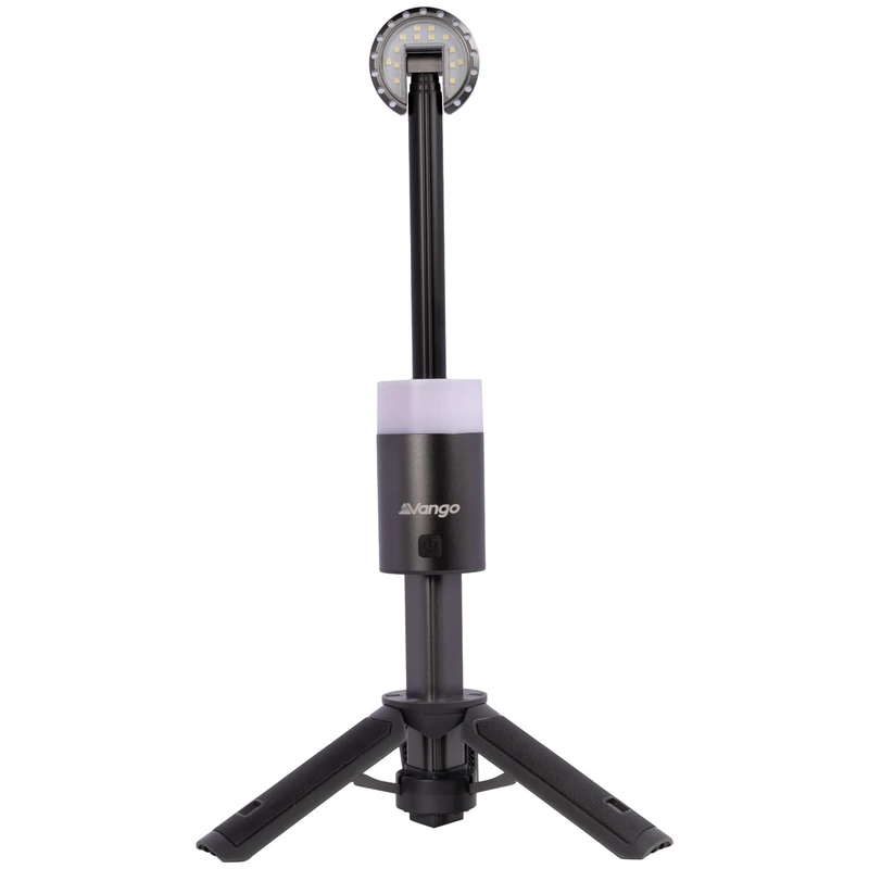 Vango Camping Telescopic Light can be Used as a Torch, Table Lamp or Standing Lantern with 3 Lighting Levels 200 to 1000 Lumens, Rechargeable with USB-C Cable for Outdoor Adventure Hiking