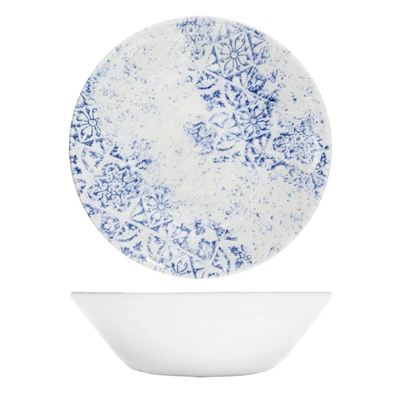 Queens By Churchill Algarve Blue Scollop Bowl 22cm - Pack of 6