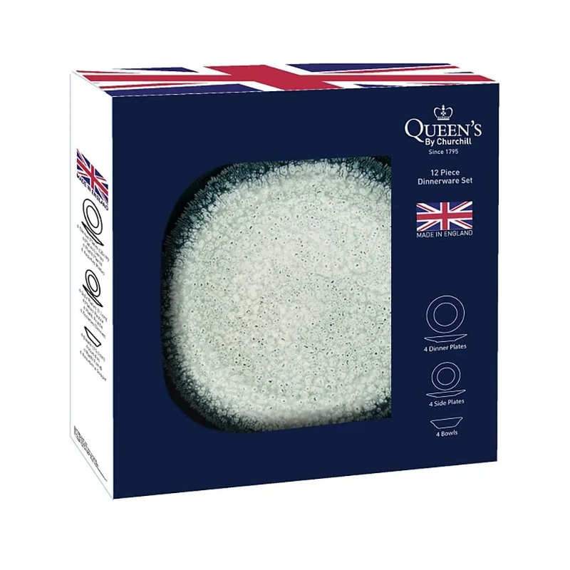 Queens By Churchill Apollo Ash 12 Piece Dinner Set