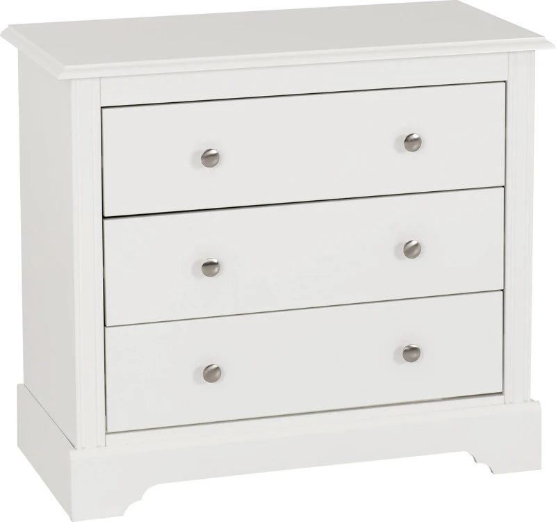 Seconique Stratford 3 Drawer Chest in White