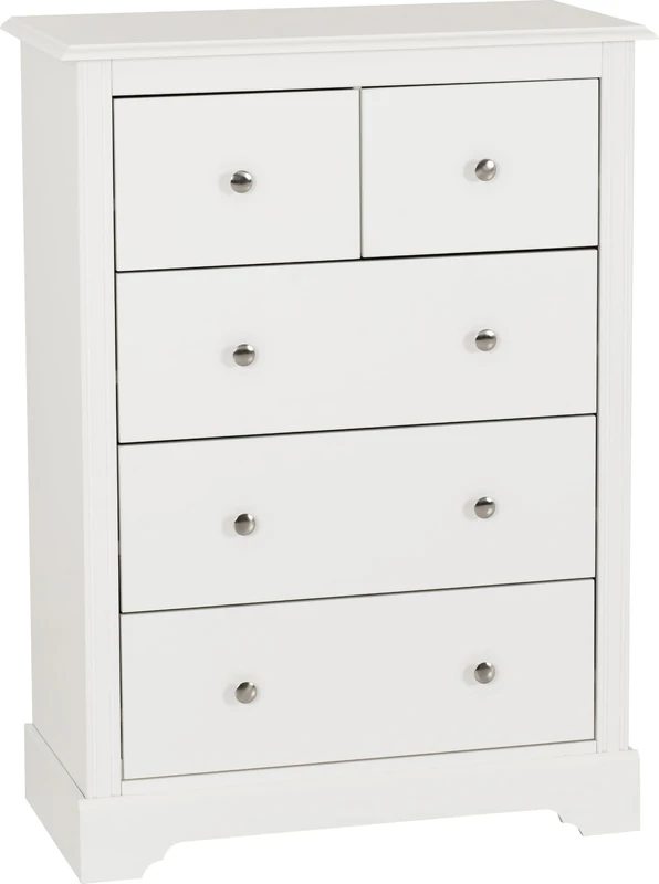 Seconique Stratford 3+2 Drawer Chest in White
