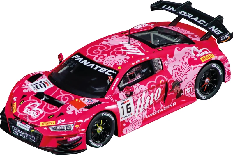 Carrera Evolution 20027828 Audi R8 LMS GT3 evo II Uno Racing Team, No.16 I 1:32 Scale Slot Car I With Working Front & Rear Lights I Suitable For Ages 8 Years+