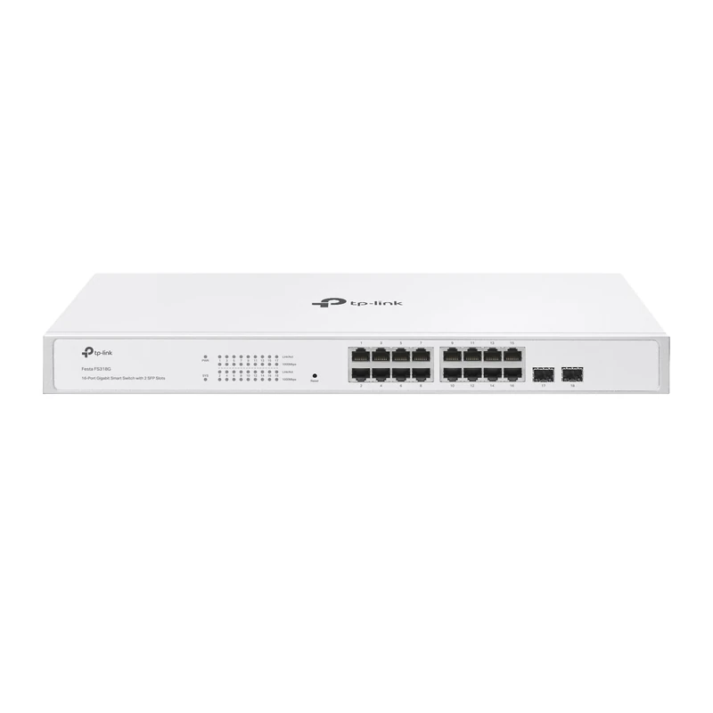 TP-Link Festa FS318G 16-Port Gigabit Switch with Cloud Management, Quiet Operation, Optimal for Midsize Business, Security and Network Traffic Control