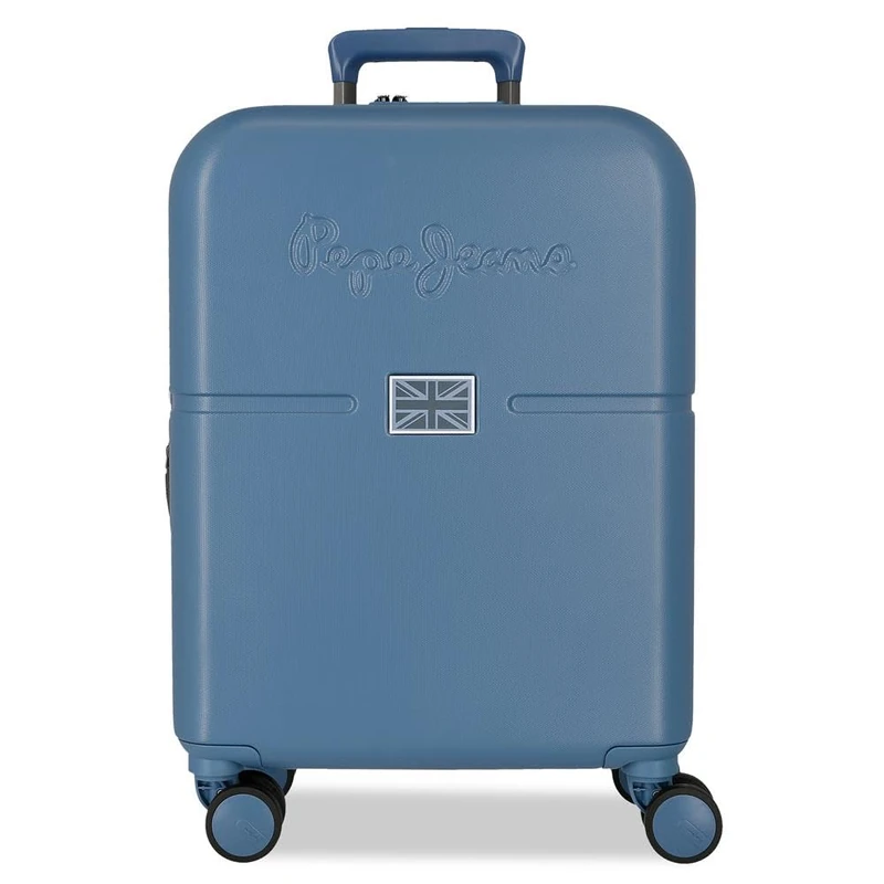Pepe Jeans Accent Cabin Suitcase Blue 40 x 55 x 20 cm Rigid 3 kg Combination Lock Side ABS 3 kg 37L Extendable Hand Luggage, Blue, One Size, Cabin Suitcase