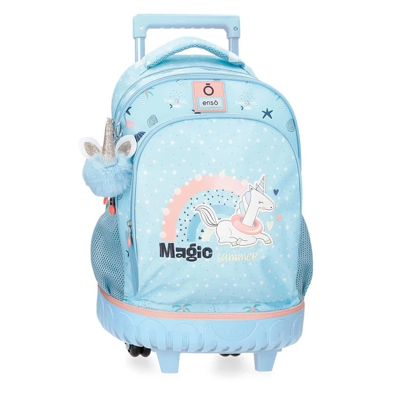 Enso Magic Summer Backpack 2 Wheels Blue 33x44x21cm Polyester, blue, One Size, Backpack 2 wheels