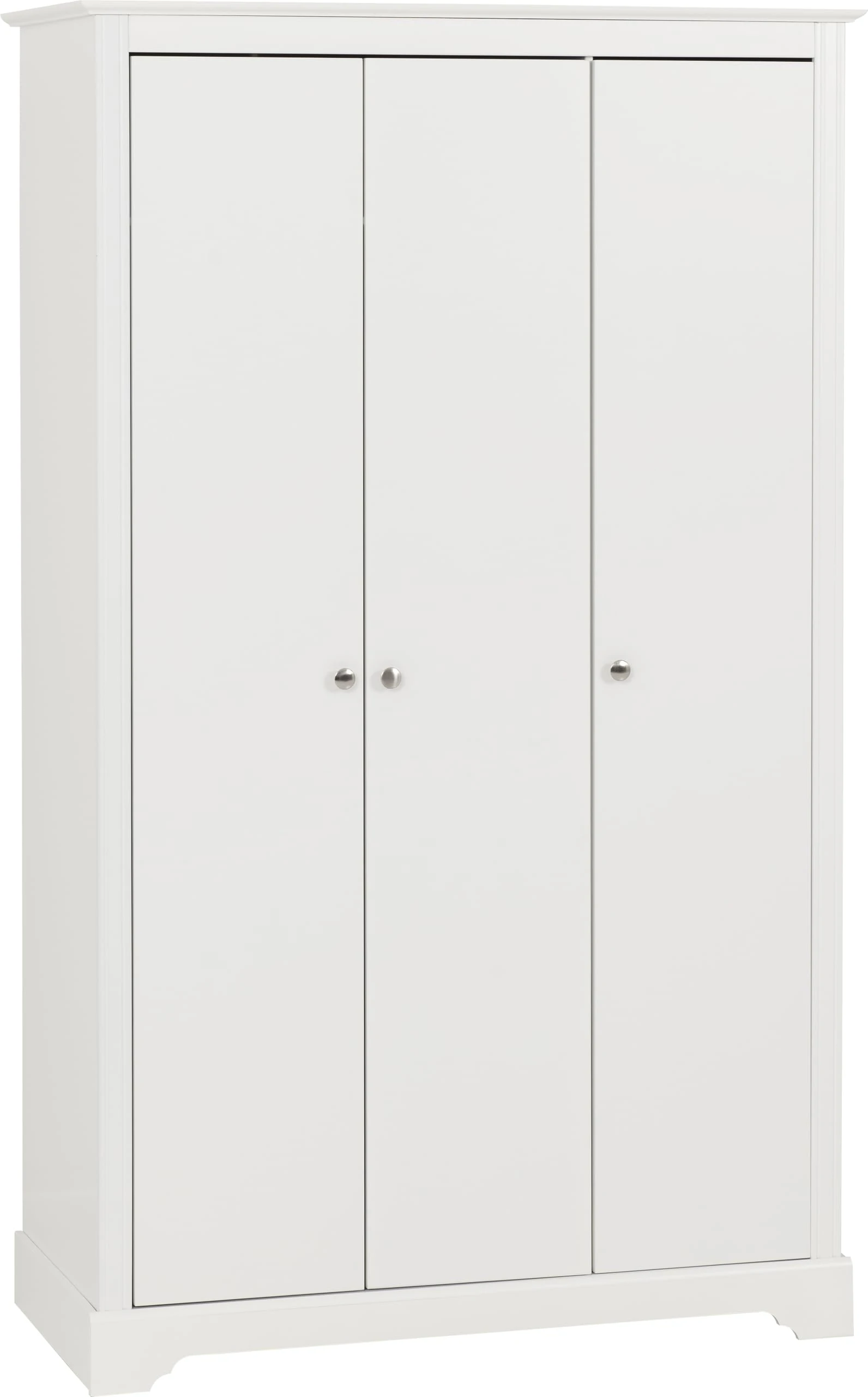 Seconique Stratford 3 Door Wardrobe in White