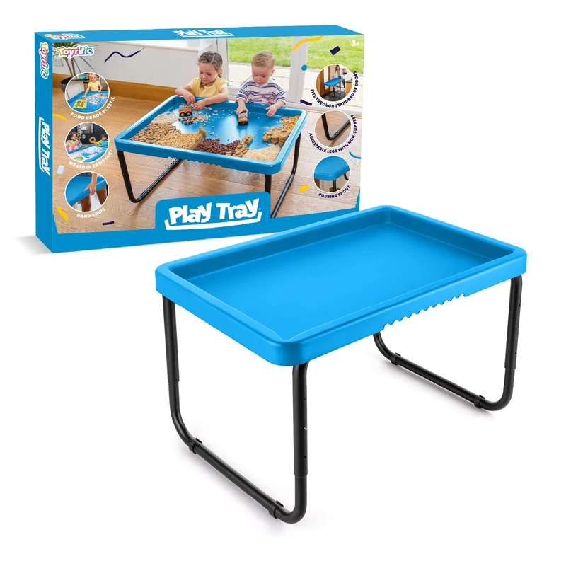 Play Tray Activity Table for Kids, Sensory Play Tray, Kids Messy Play, Water and Sand Play Table, Outdoor and Indoor Use