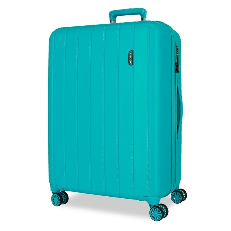 MOVOM Wood Medium Suitcase Blue 48 x 68 x 27 cm Rigid 3.8 kg TSA Lock ABS 3.8 kg 72L Extendable, Blue, One Size, Medium Suitcase