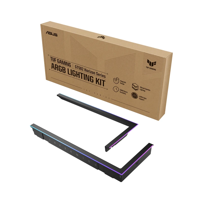 ASUS TUF GAMING GT502 HORIZON ARGB LIGHTING KIT BLACK, ARGB Lighting Kit Compatible with GT502 Horizon, Easy Installation, Up to 20000 Hours Life, Compatible with Aura Sync, Black - Image 1
