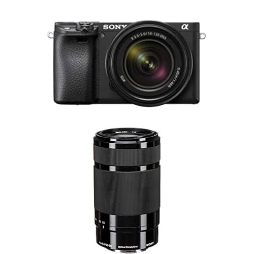 Sony α6400 E-mount compact mirrorless camera with 18-135mm Lens (APS-C Sensor, fast Auto Focus, Real-time Eye AF and Real-time Tracking, 4K HDR movie-shooting) + Sony 55-210 mm F4.5-6.3 Zoom Lens