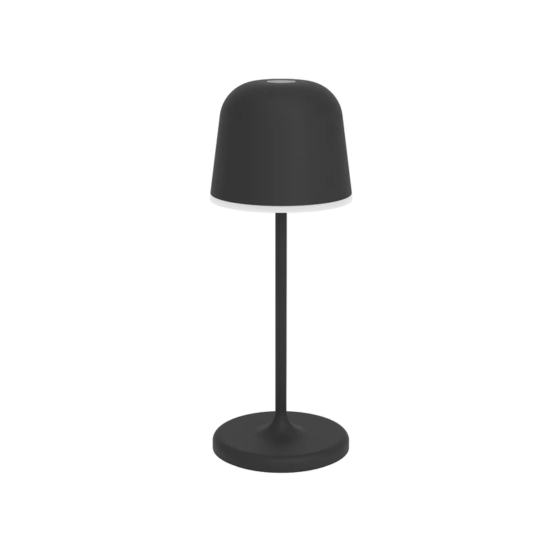 Eglo Cordless LED Table lamp Mannera-S, Wireless Battery Light with Ground Spike, Touch dimmable, Rechargable Indoor Outdoor Lighting, Aluminium, Steel in Black, IP54
