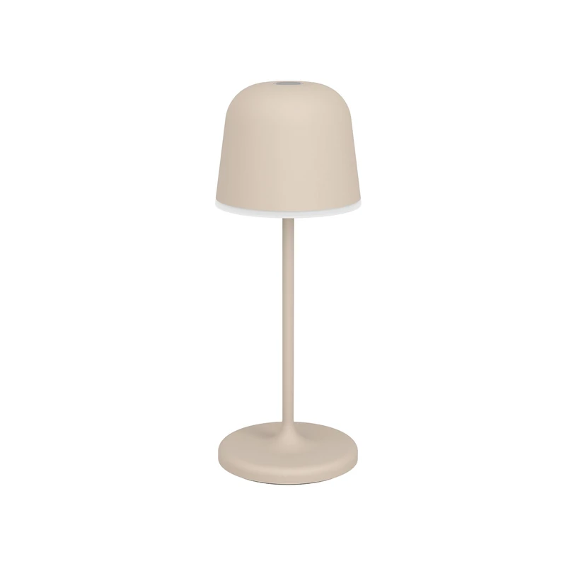 Eglo Cordless LED Table lamp Mannera-S, Wireless Battery Light with Ground Spike, Touch dimmable, Rechargable Indoor Outdoor Lighting, Aluminium, Steel in Beige, IP54