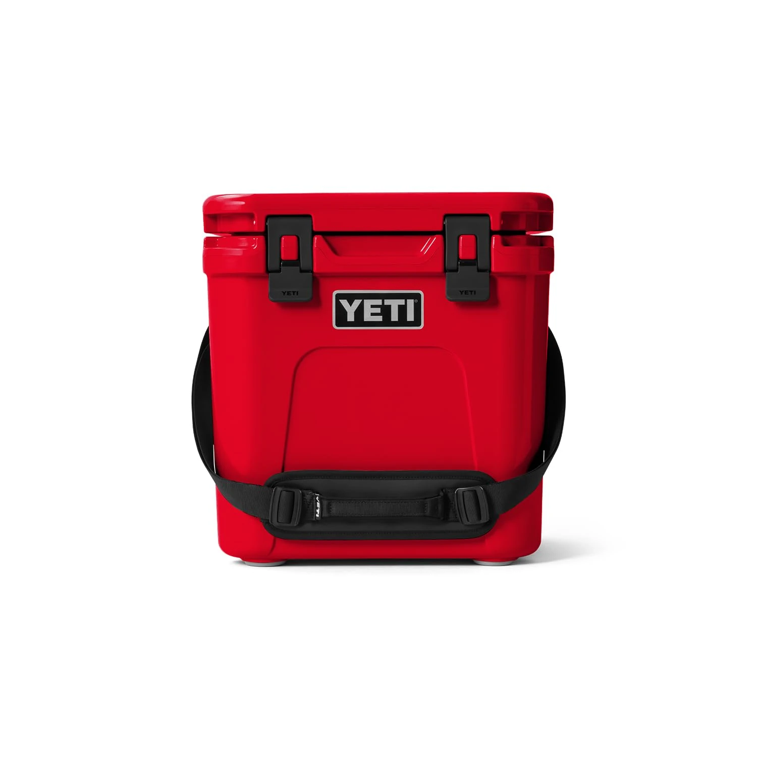 YETI Roadie 24 Hard Cooler with DoubleDuty Shoulder Strap and Drain Plug, Rescue Red