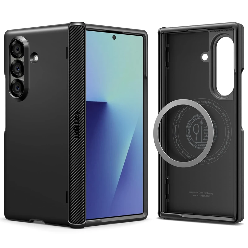 Spigen Slim Armor Pro MagFit Case for Samsung Galaxy Z Fold 7, Compatible with MagSafe Accessories - Black