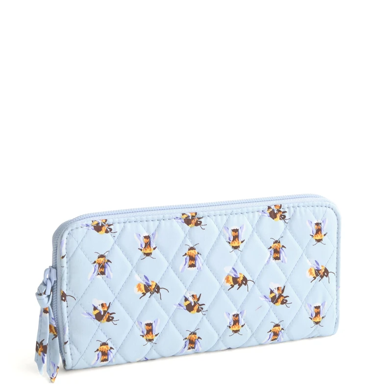 Vera Bradley Women's Premium Cotton Continental Wallet, Bee's Knees, One Size - Image 1