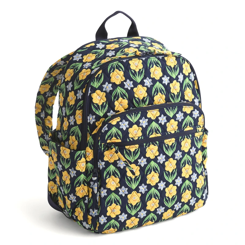 Vera Bradley Premium Cotton Bancroft Backpack, Daffodils, Daffodils