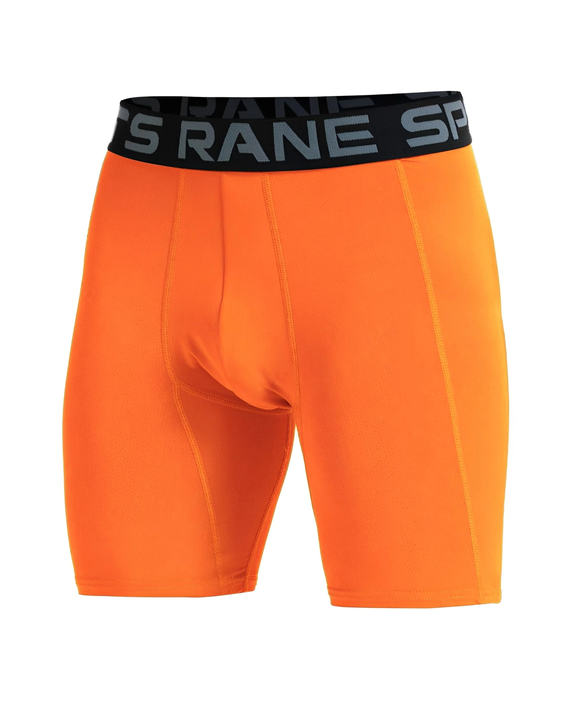 Mens Ultra-Thin Compression Shorts Sports Running Short Tights Underwear Performance Athletic Workout Spandex Base Layer Fluorescent Orange M