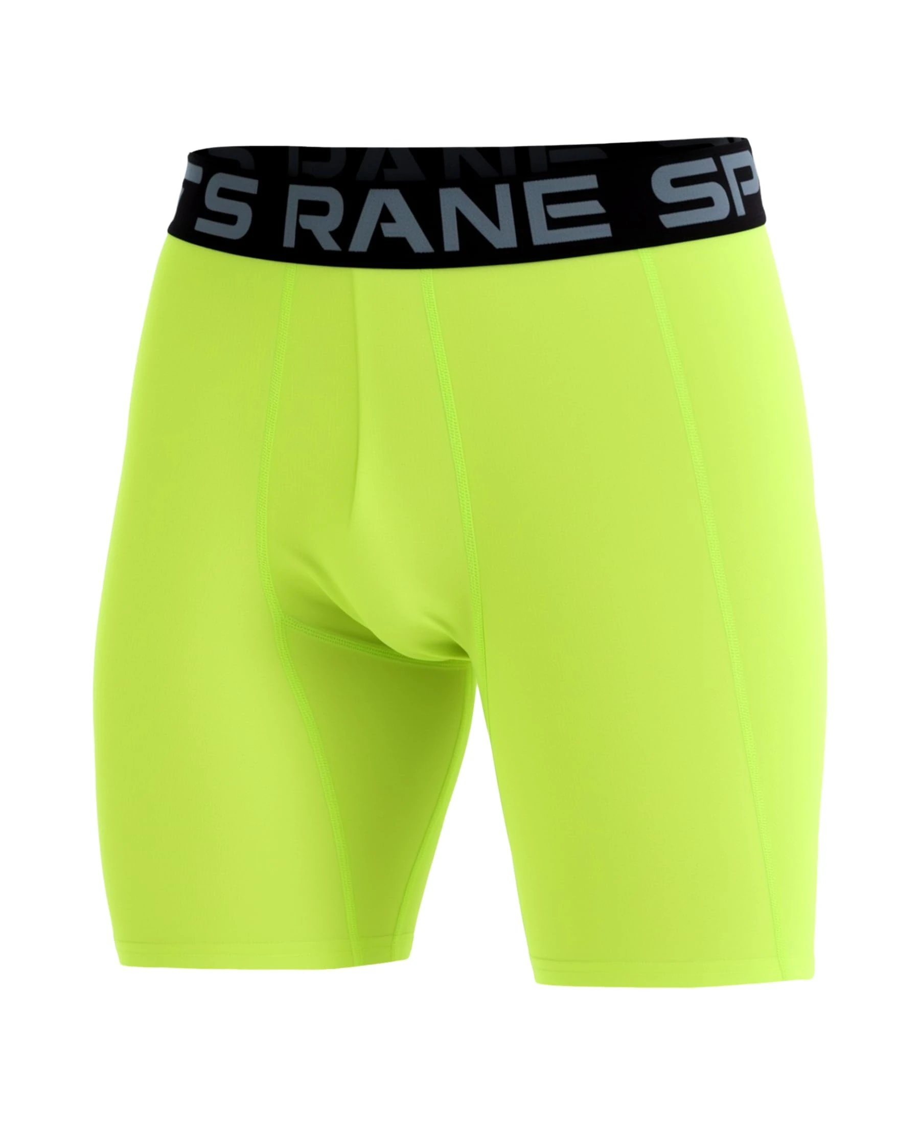 Mens Ultra-Thin Compression Shorts Sports Running Short Tights Underwear Performance Athletic Workout Spandex Base Layer Fluorescent Green XL