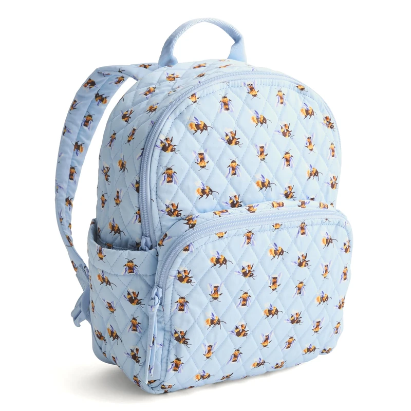 Vera Bradley Women's Premium Cotton Small Banbury Backpack, Bee's Knees, One Size