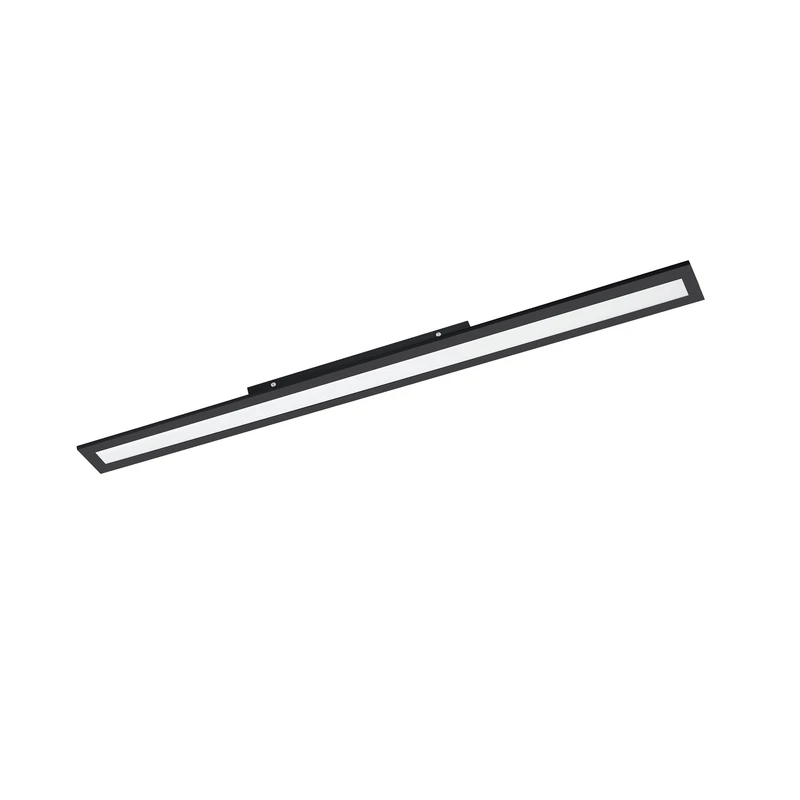 Eglo LED Panel Salobrena 1, Flat Ceiling Light Fixture, 4700 lumens, Flush Mount lamp, Office and Kitchen Lighting, Aluminium Light in Black, Neutral White, 120 x 10 cm
