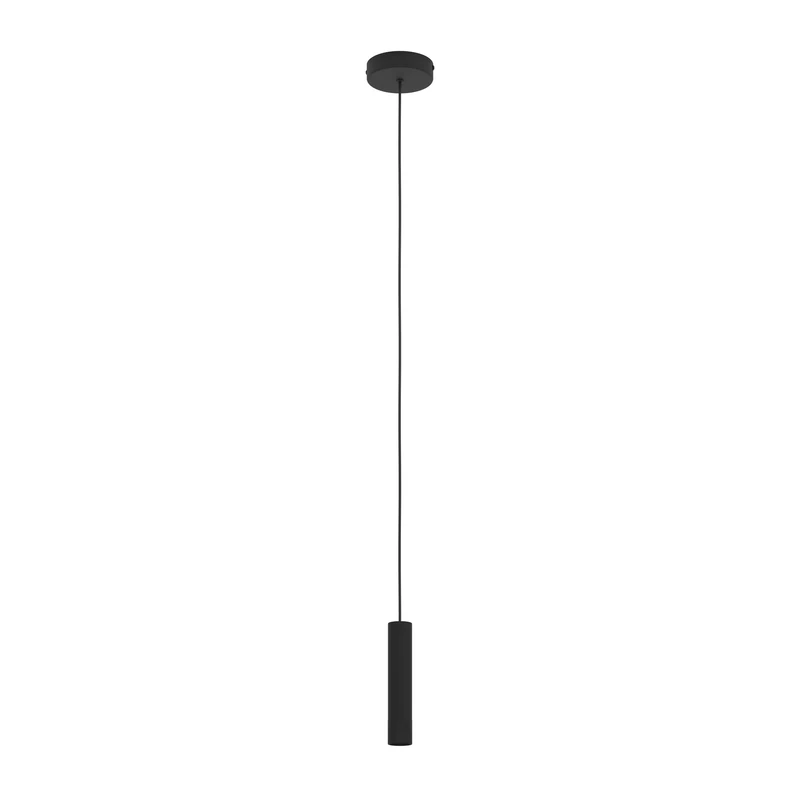 Eglo LED Pendant lamp Almudaina, 1-Light Hanging Light for Dining Table, Black Metal Ceiling lamp, Warm White, Ø 4 cm