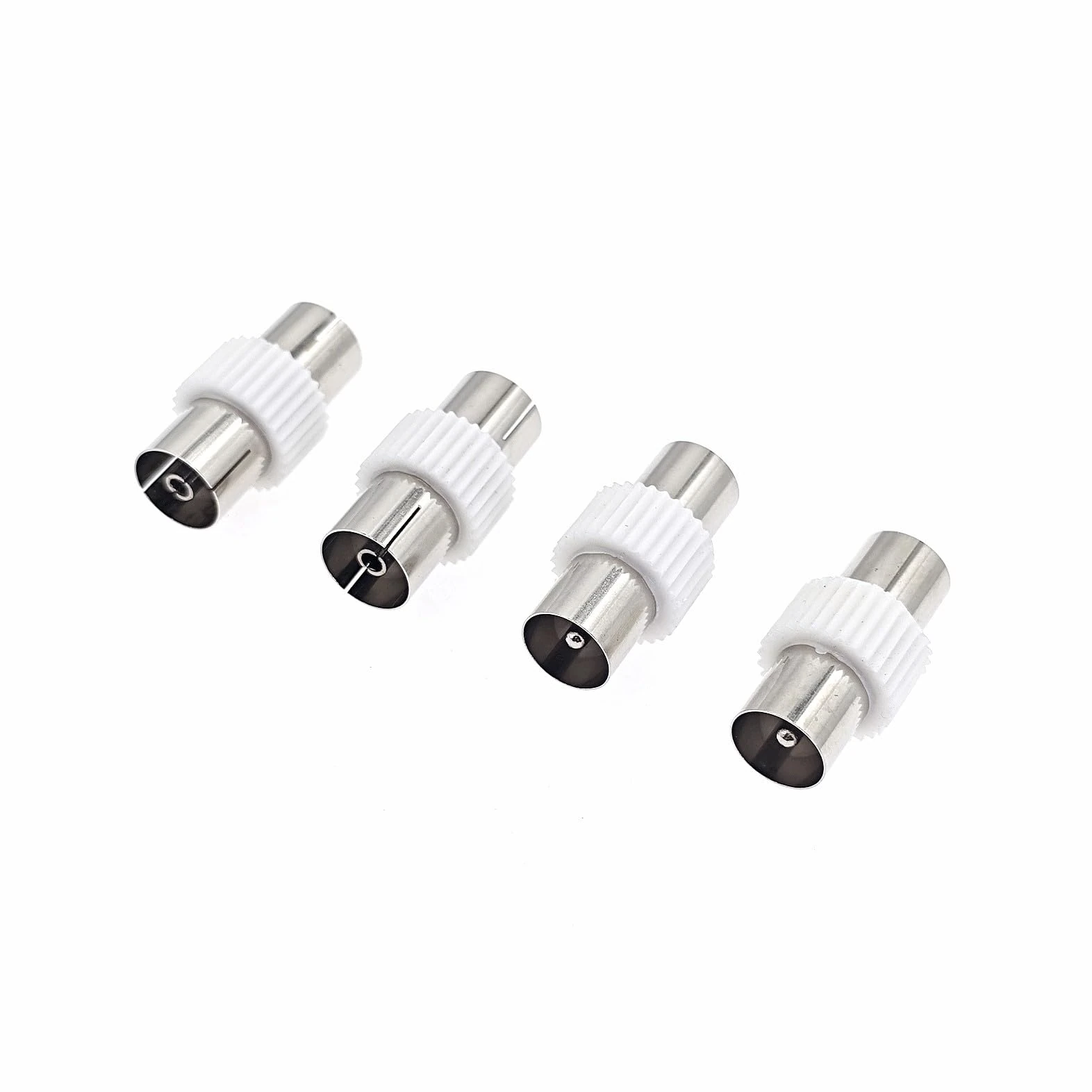 JZK 4x Male and female TV aerial connectors converters, female to female coaxial cable adapter, male to male RF coax PAL coupler plug