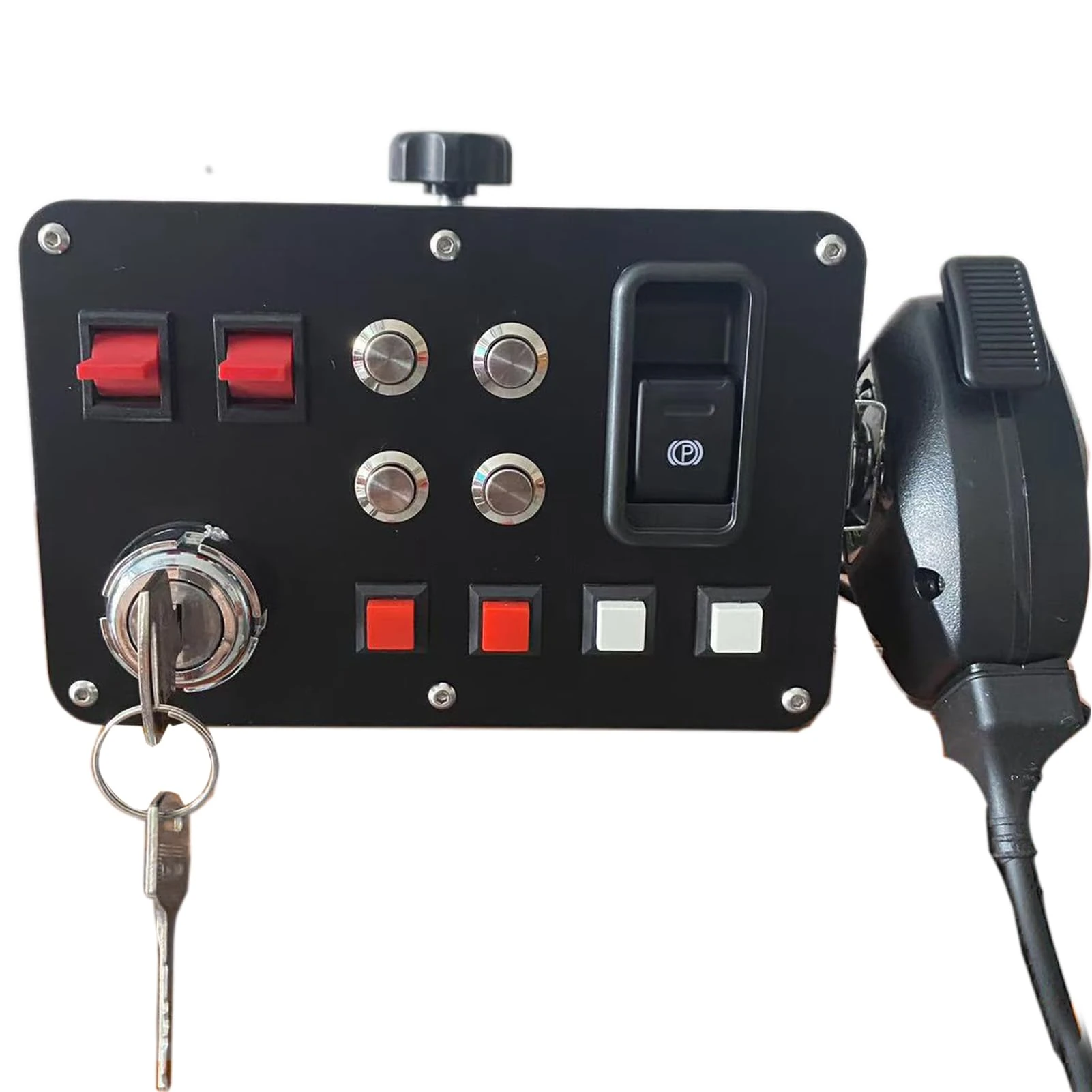 Obokidlyamor Simulator American Truck Button Box For G27/G29/G920/G923 With Mic PTT Microphone;PC 16 Customizable Button Central Control Box ATS/ETS2 for MOZA R3/R5/R9/R12 Base
