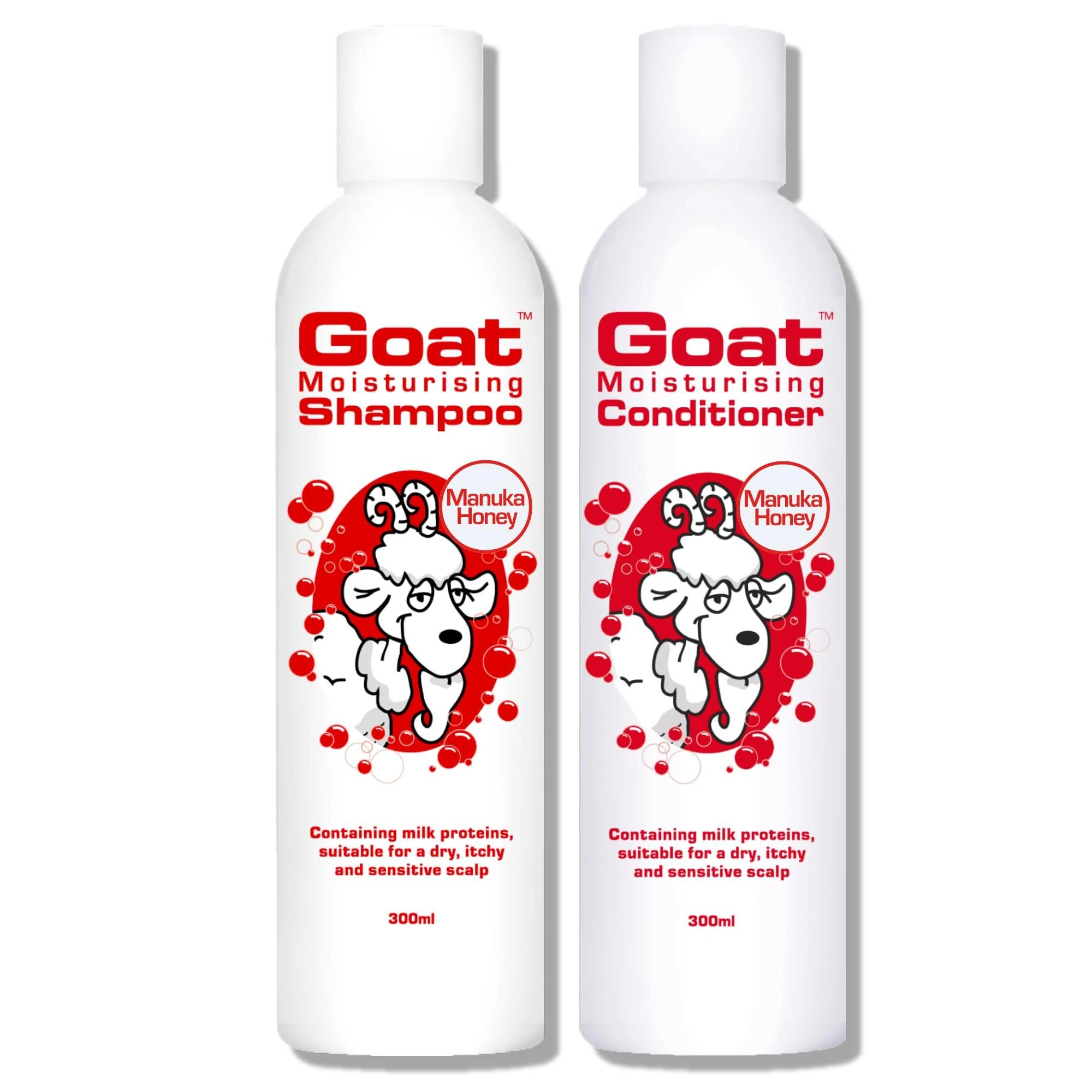 Goat Milk Soap Moisturizing Shampoo & Conditioner Value Pack - Sulfate, Paraben, and Petrochemical Free - Shampoo and Conditioner Set - Manuka Honey