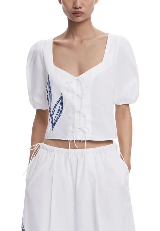 Desigual BLUS_Embro, 1000 White, L, White, L